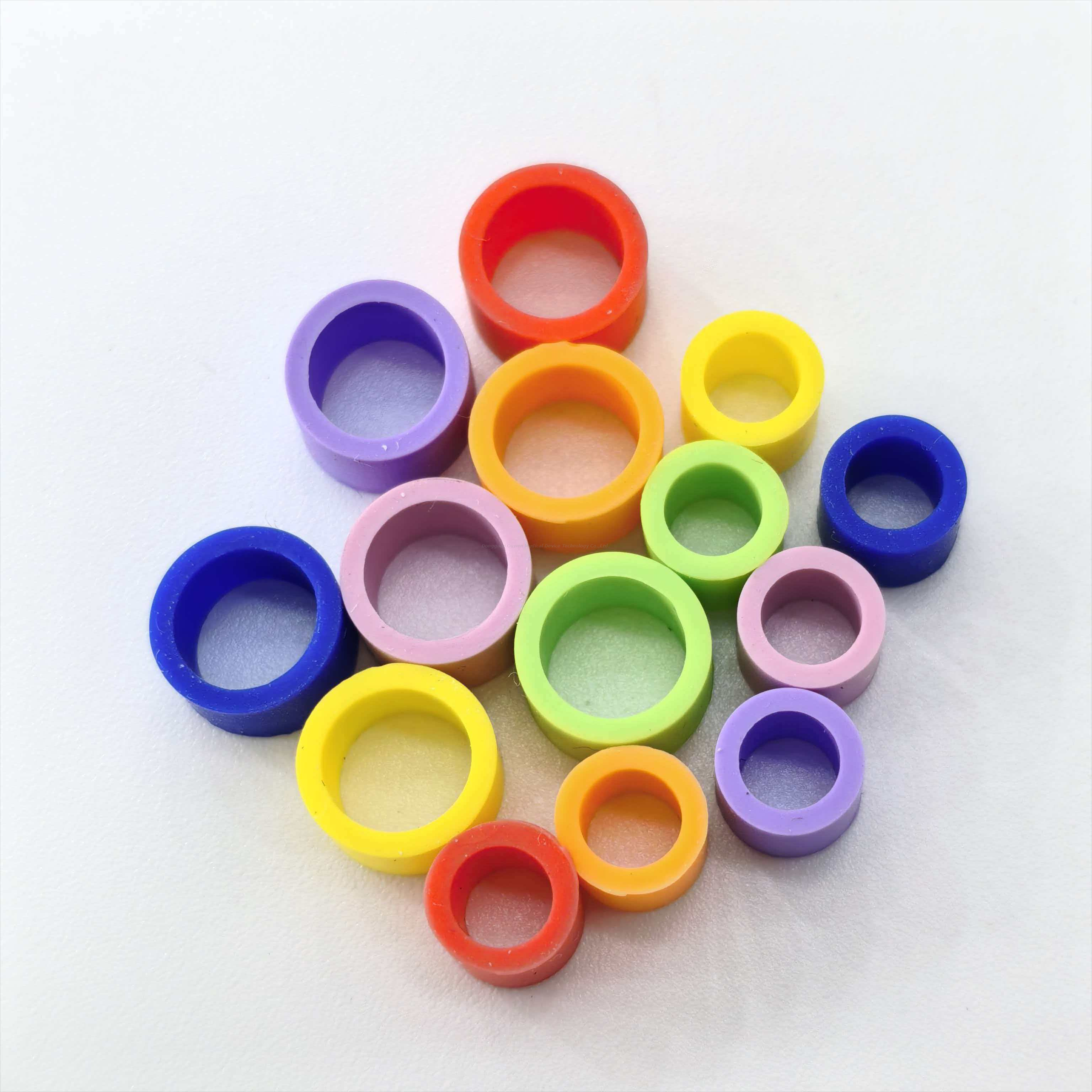 متعدد الألوان اختياري 100 قطعة/صندوق واضح تمييز الأجهزة علامة الأسنان دائرة تحديد الأجهزة عن طريق الفم