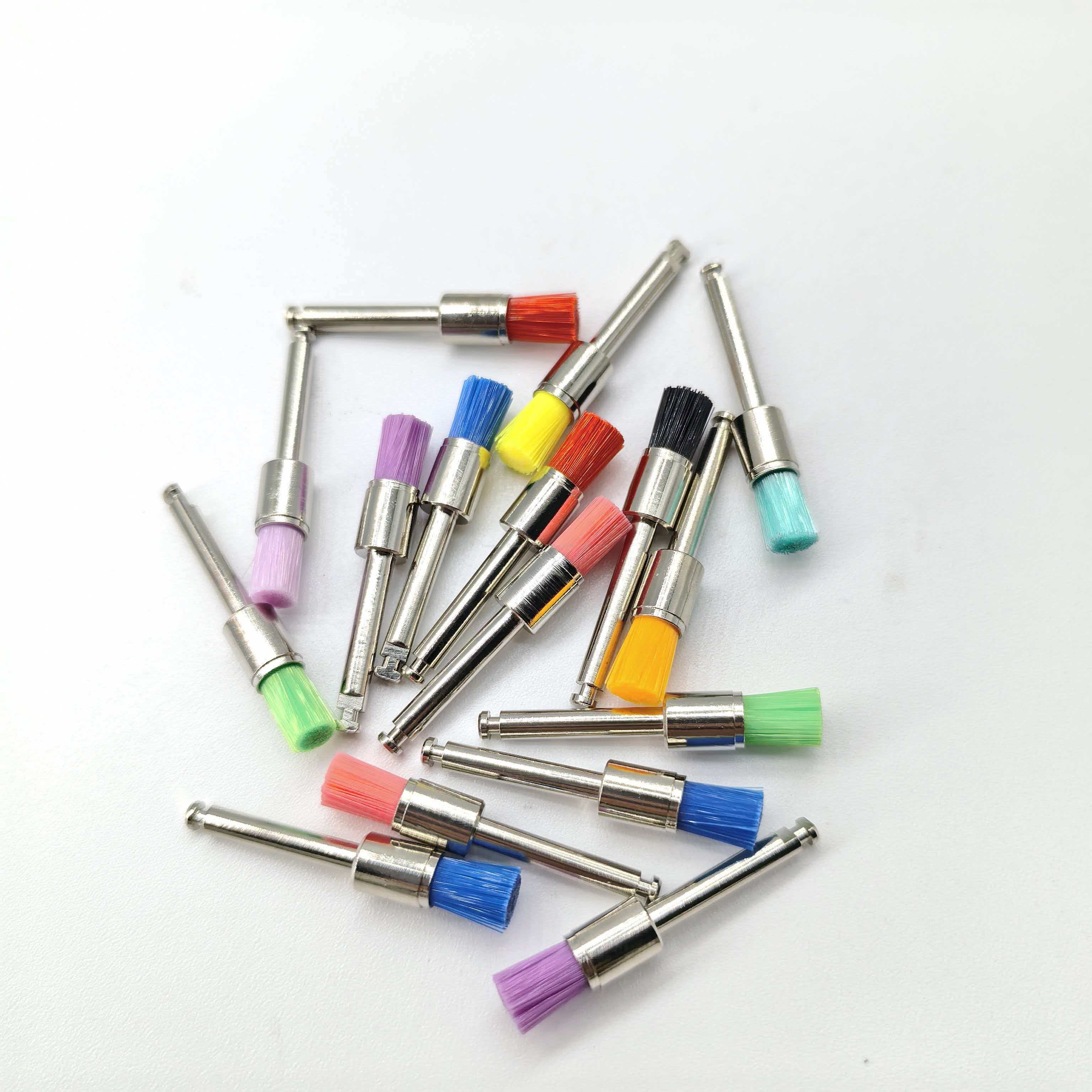 فرشاة مسطحة من Ouwen Universal Use 100 قطعة/صندوق لعيادة الأسنان والاستخدام المنزلي من نوع المزلاج