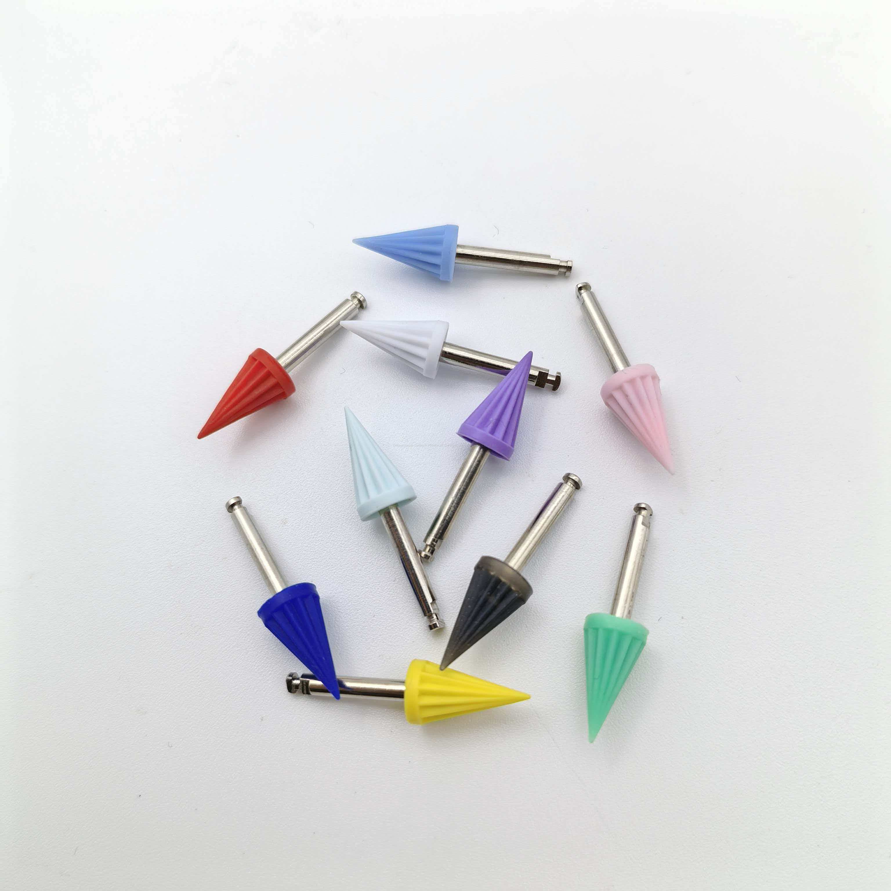 أداة تنظيف الأسنان الآمنة على اللثة من مادة ناعمة، كوب تلميع مدبب من نوع المزلاج