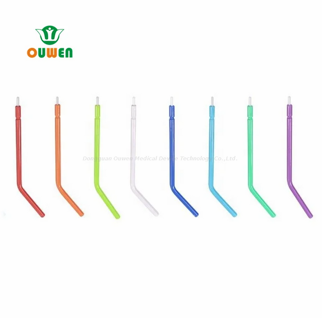 OUWEN تصنيع أنبوب بلاستيكي كامل شفاف ملون N-1 يمكن التخلص منه الأسنان 3 طريقة هواء محقنة مياه.