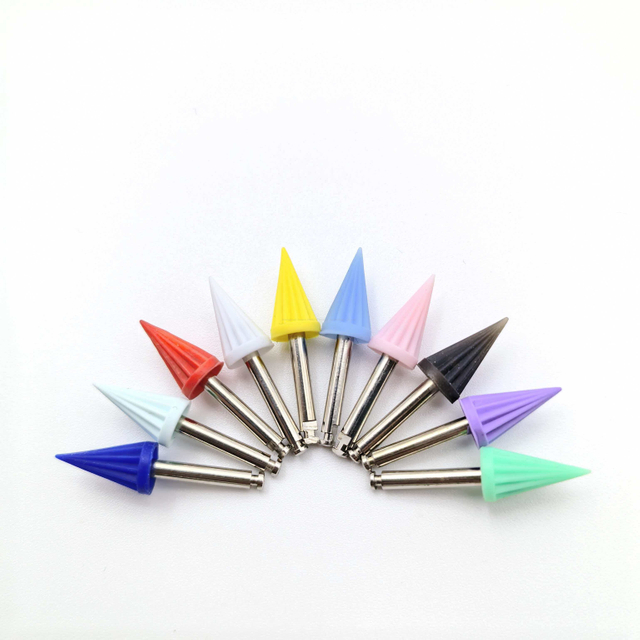 أداة تنظيف الأسنان الآمنة على اللثة من مادة ناعمة، كوب تلميع مدبب من نوع المزلاج